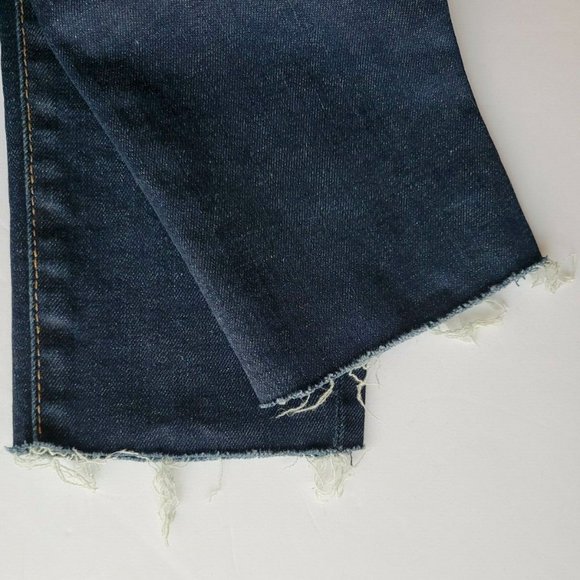 AG Farrah High Rise Skinny Crop Raw Hem Jean in 2 Years Beginning, Dark - Picture 9 of 9
